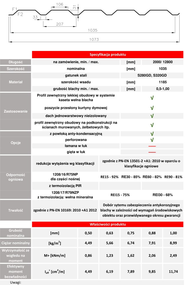 HACIERBA 35/207N specifikacijos